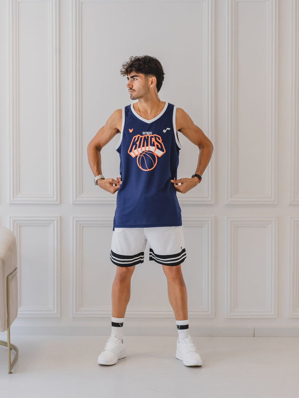 CAMISILLA OTTO BASKEBALL AZUL/BLANCO