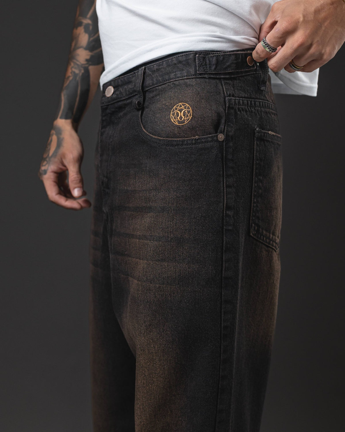 OTTO BAGGY NEGRO OXIDADO