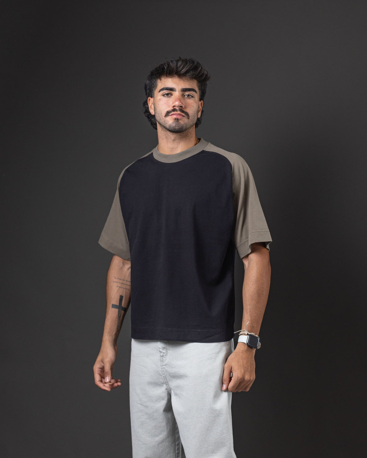 OTTO BOXY FIT BLACK/BEIGE