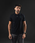 REMERA POLO OTTO BASIC BLACK/GREEN