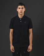 REMERA POLO OTTO BASIC BLACK/GREEN