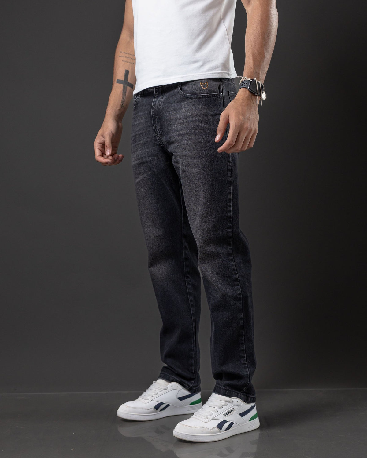 JEANS OTTO RECTO NEGRO C/ LOC