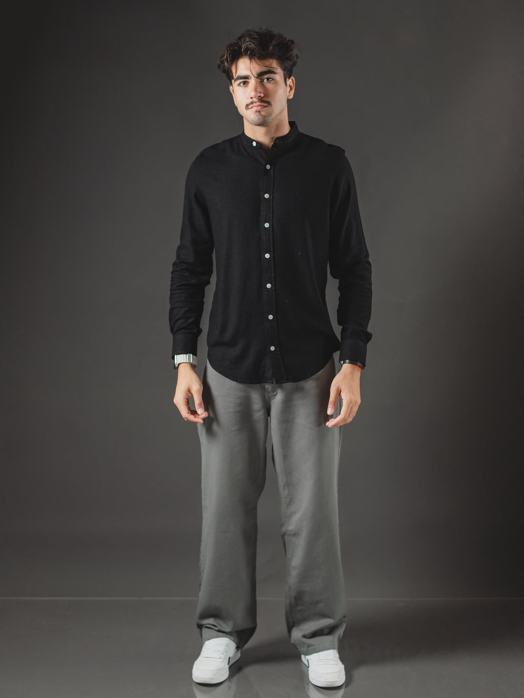 PANTALON OTTO BAGGY GRIS OSCURO