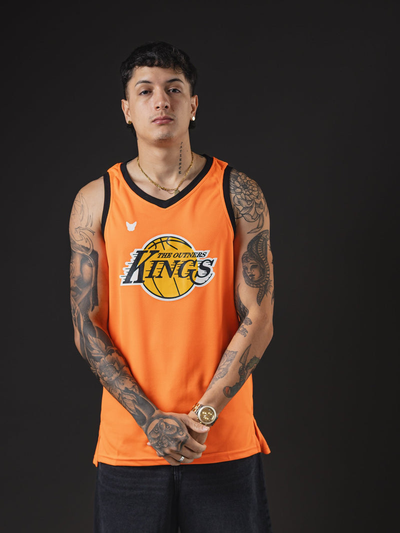 CAMISILLA OTTO BASKEBALL NARANJA/NEGRO