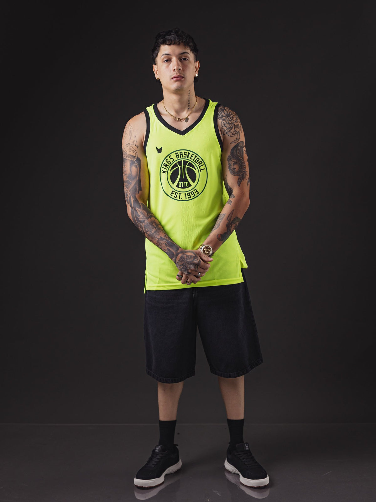 CAMISILLA OTTO BASKEBALL AMARILLO/NEGRO