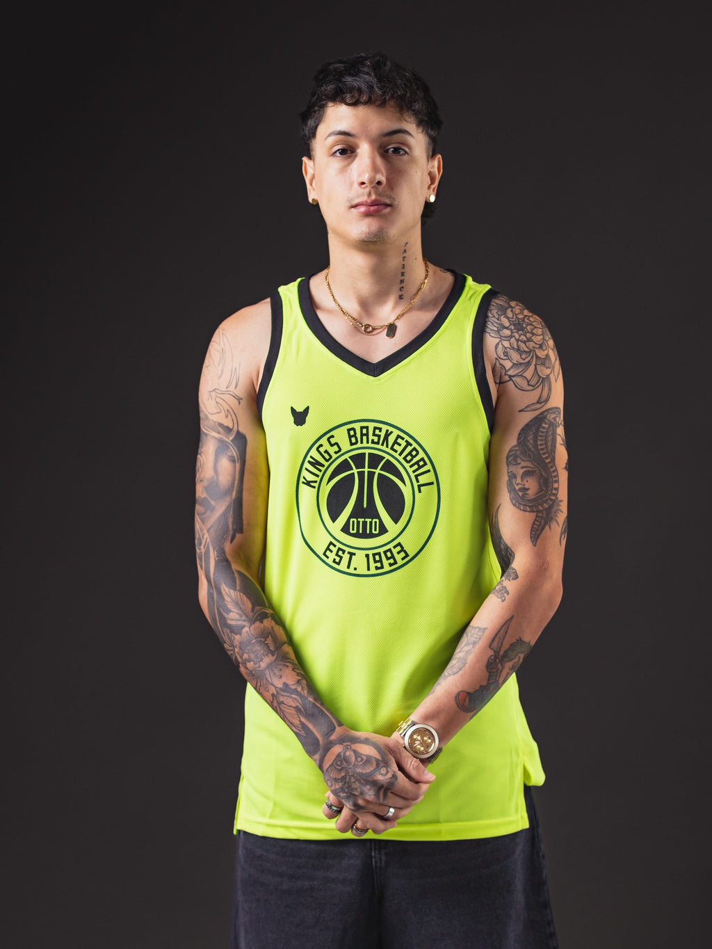 CAMISILLA OTTO BASKEBALL AMARILLO/NEGRO