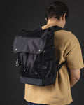 MOCHILA OTTO EN NYLON ENGOMADO KB NEGRO