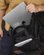 MOCHILA OTTO EN NYLON ENGOMADO KB NEGRO