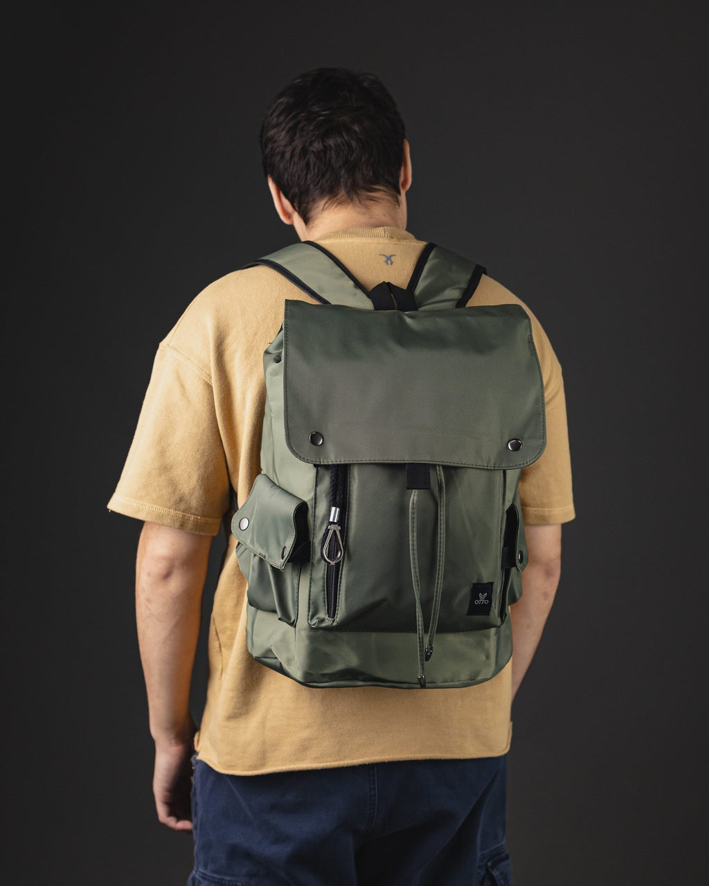 MOCHILA OTTO EN NYLON  ENGOMADO KB MILITAR