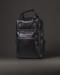 MOCHILA DE HOMBRE PU CON BOLSILLO EXTERIOR MANIJAS NEGRO