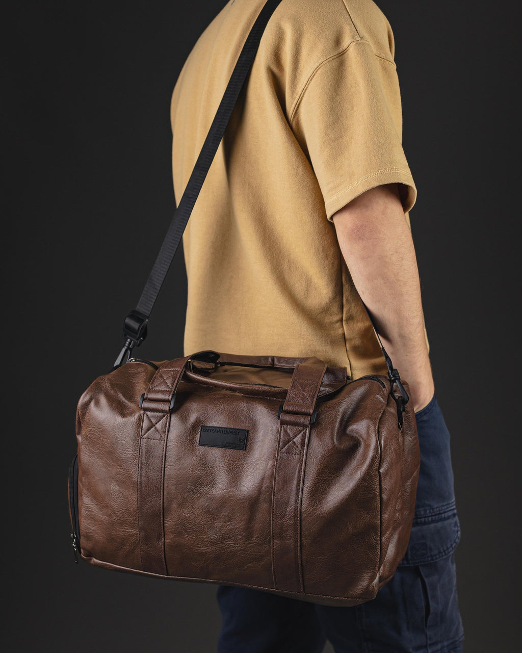BOLSO OTTO DE HOMBRE VIAJERO PU MARRON