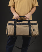OTTO BOLSO DE HOMBRE DEPORTIVO EN NYLON ENGOMADO MARRON