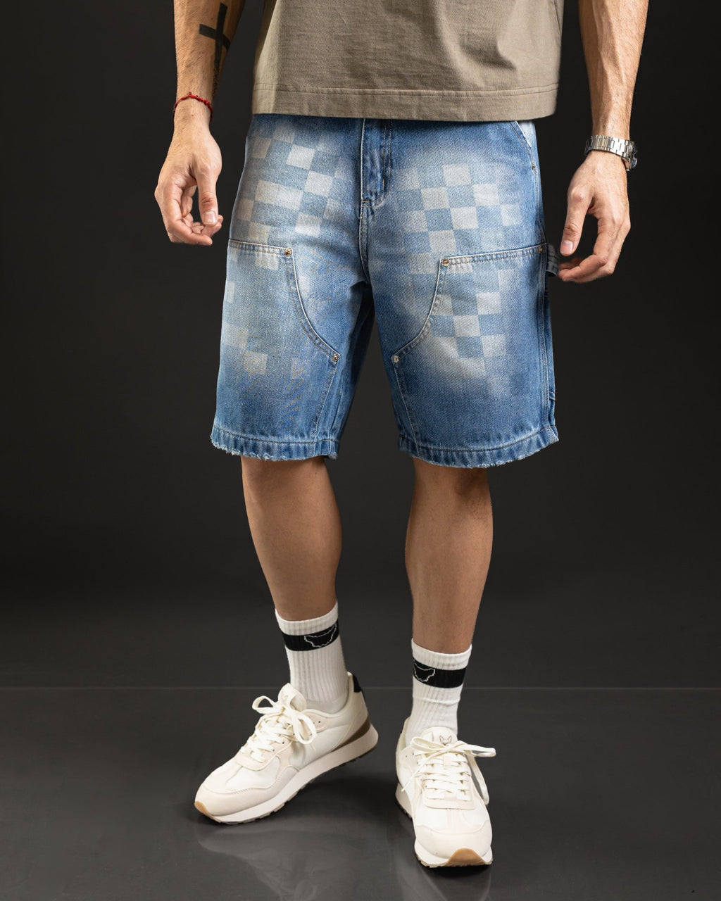 BERMUDA CARPENTER PIXEL AZUL INTERMEDIO