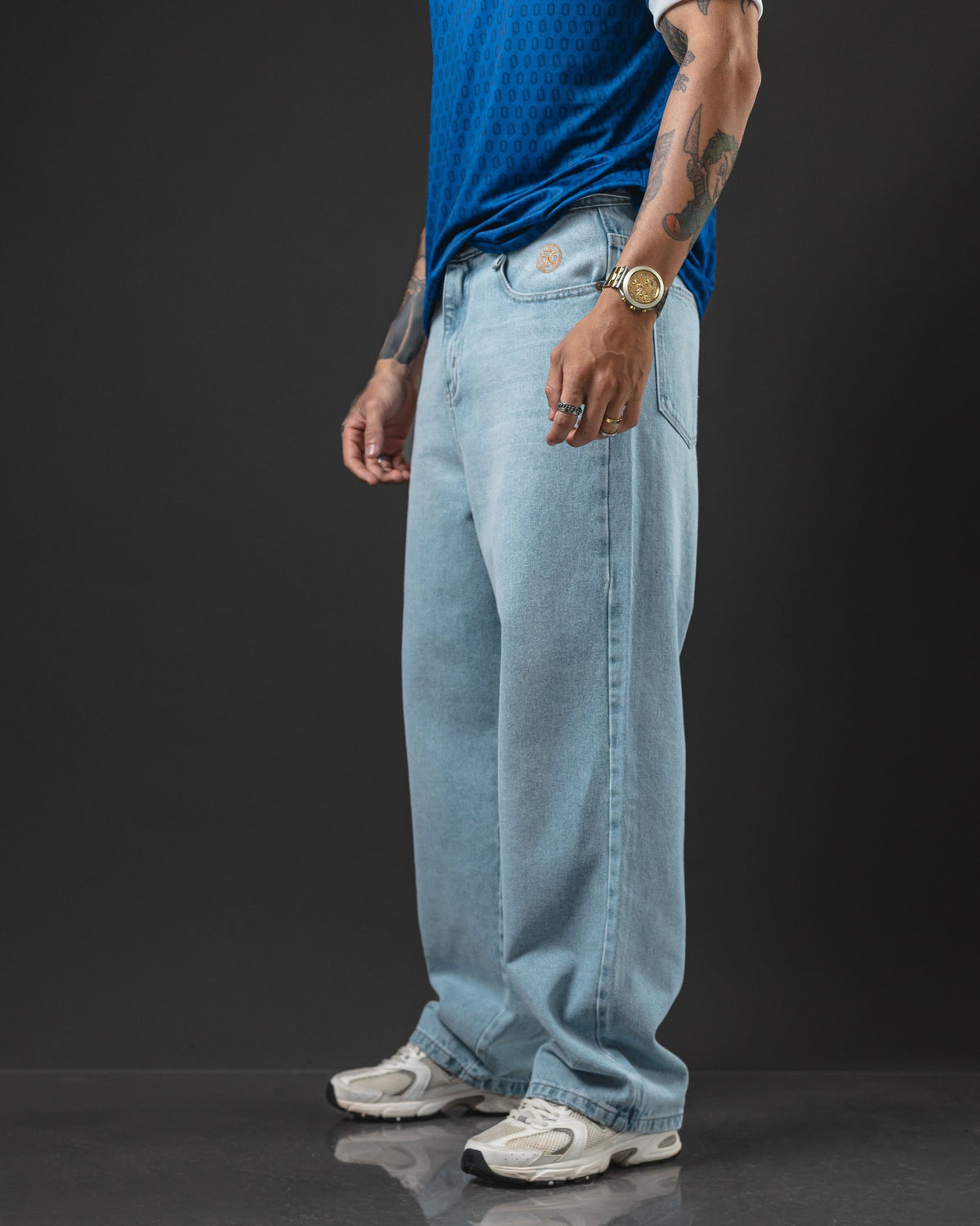 PANT. OTTO BAGGY CELESTE/ICE