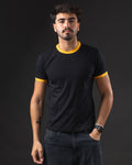 BABY TEE BASIC BLACK/YELLOW