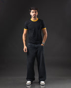 BABY TEE BASIC BLACK/YELLOW