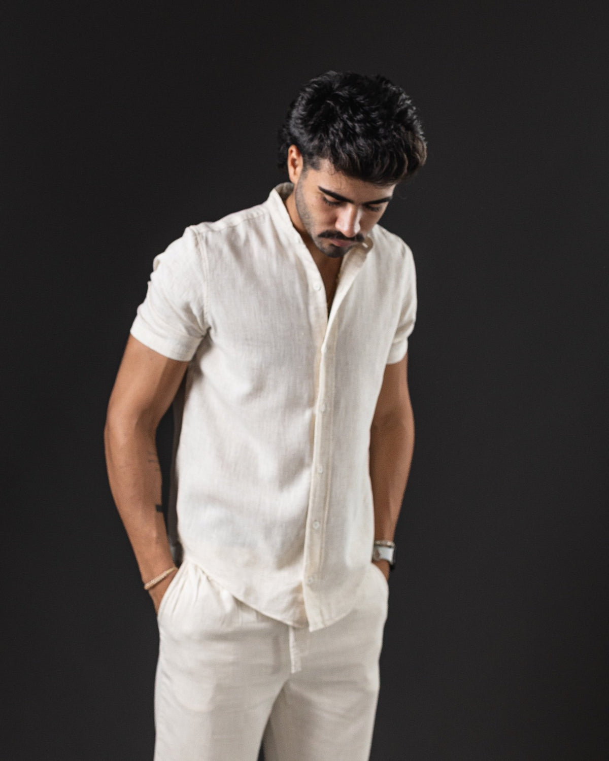 OTTO CAMISA MC DE LINO CRUDO