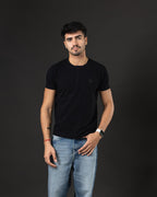 T-SHIRT OTTO NEW BASIC C/BOTON BLACK