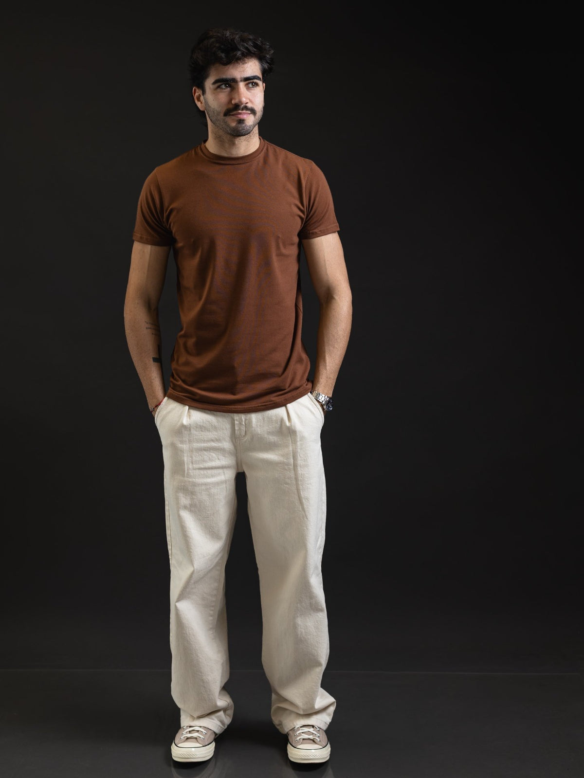 T-SHIRT OTTO NEW BASIC SATORI BROWN
