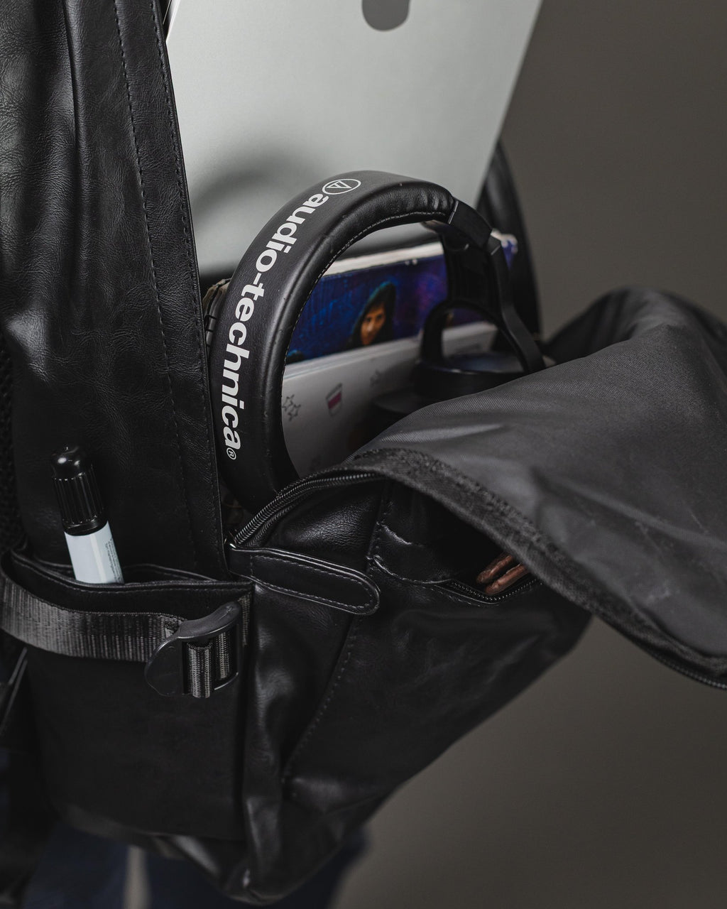 MOCHILA DE HOMBRE PU NEGRO