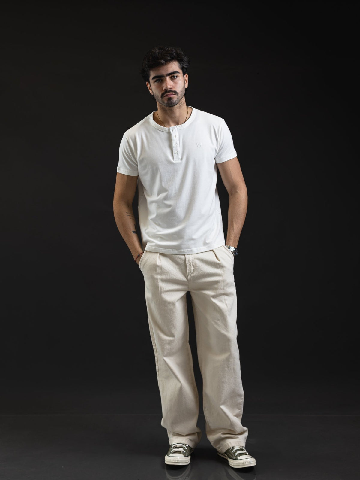 JEANS OTTO DENIM JAPONÉS MARFIL