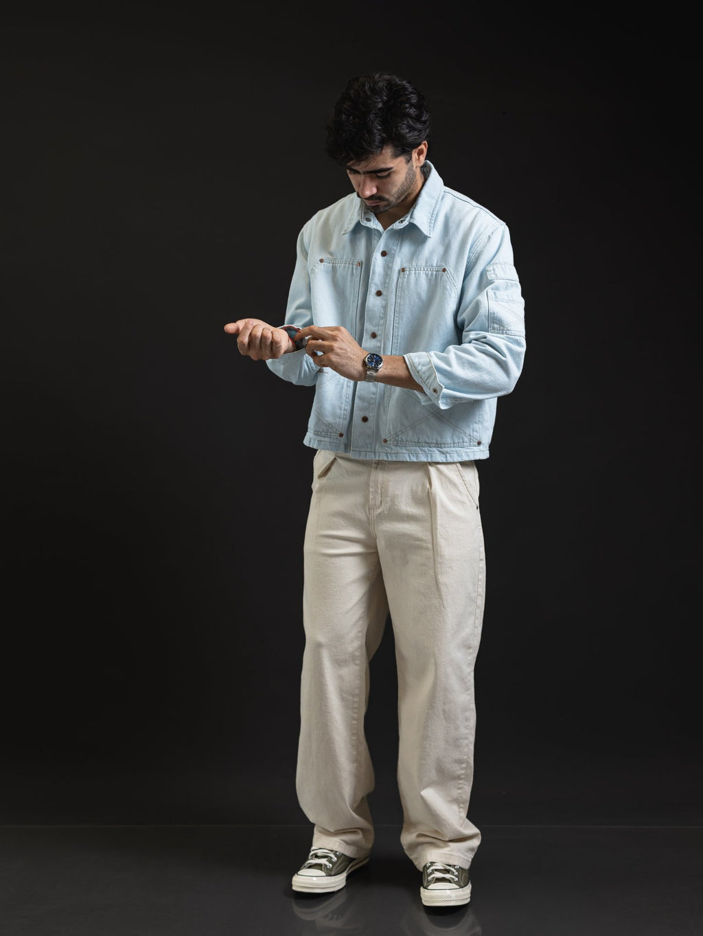 JEANS OTTO DENIM JAPONÉS MARFIL