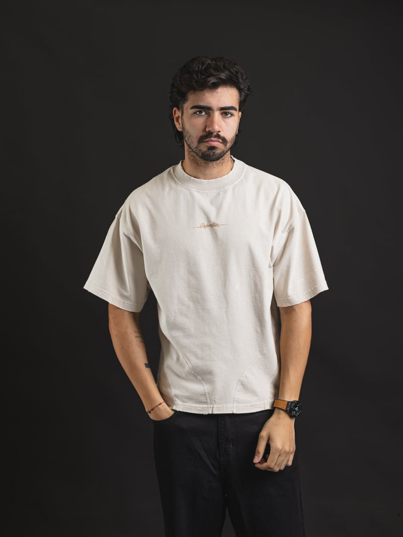 OVERSIZE REDENTOR GRAFFITI BEIGE
