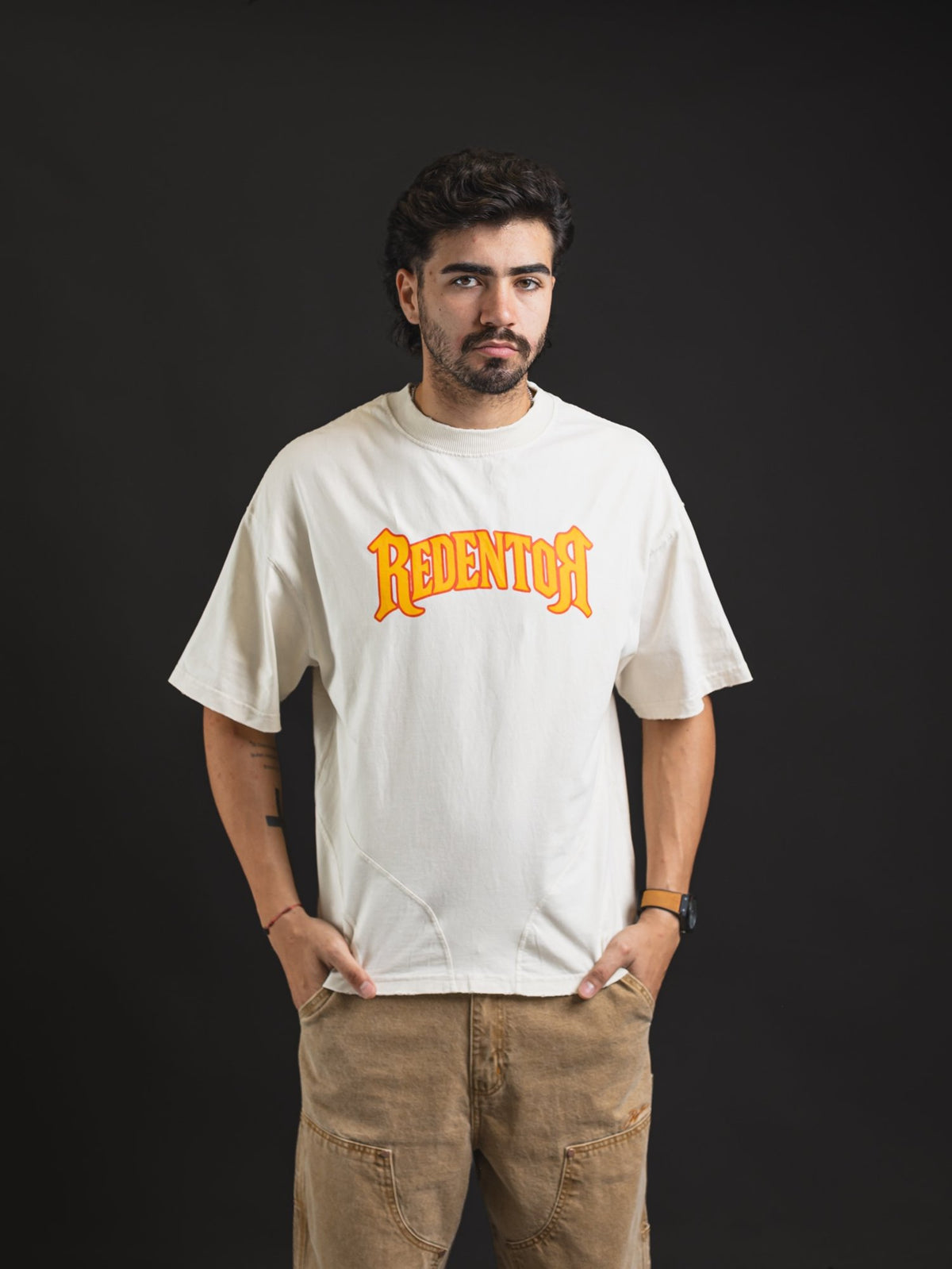 Remera oversize REDENTOR Multi Marfil - frente