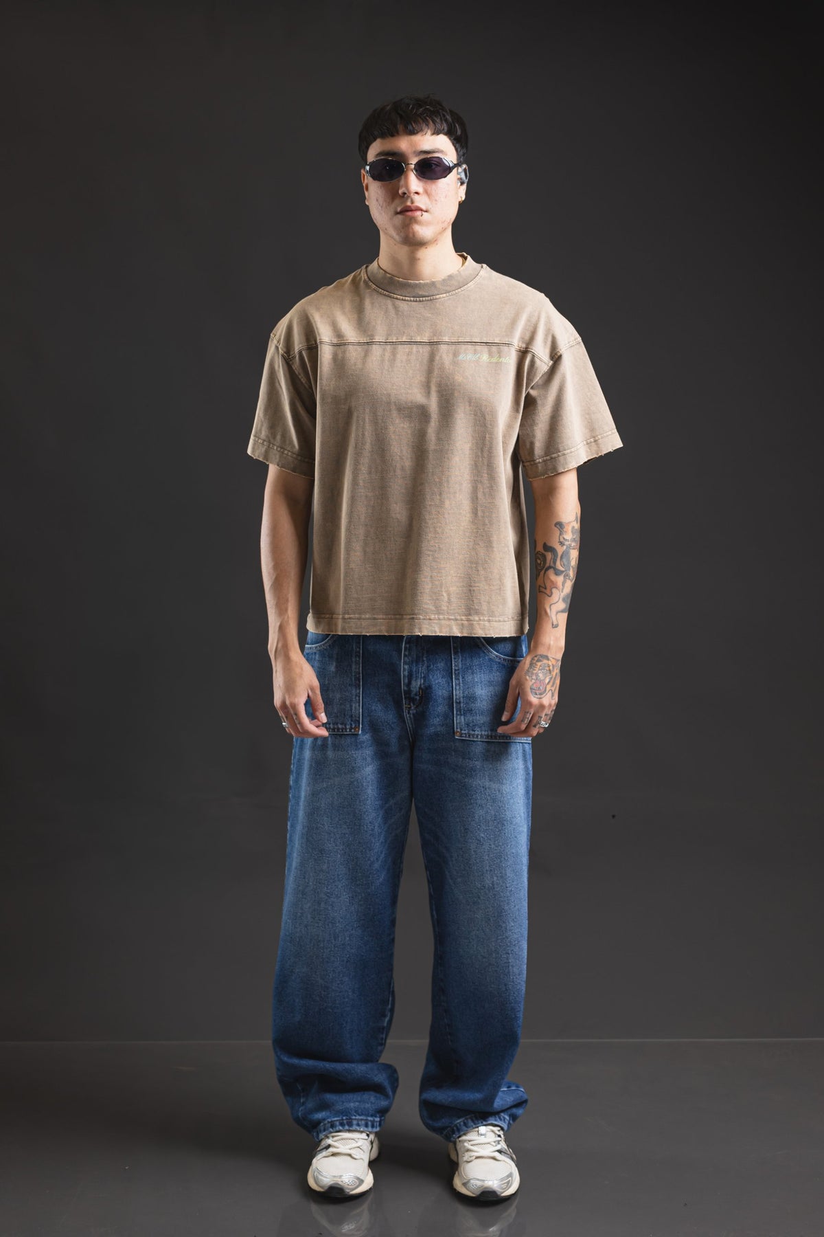 Pantalón Baggy Chopp Blue Ginza, look completo de frente
