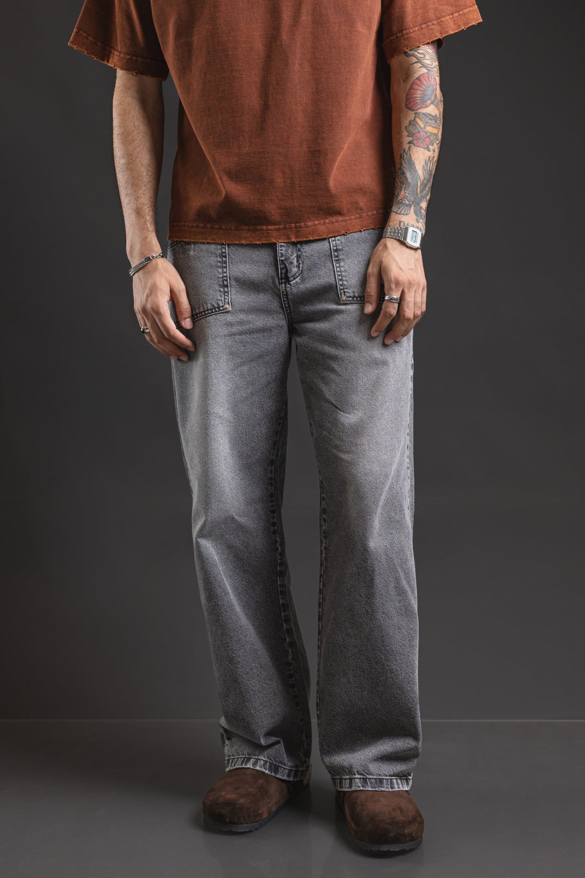 Pantalón Baggy Chopp Grey Kioto, vista frontal