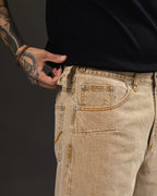 Pantalón Baggy Durazno - detalle bolsillo delantero y remaches
