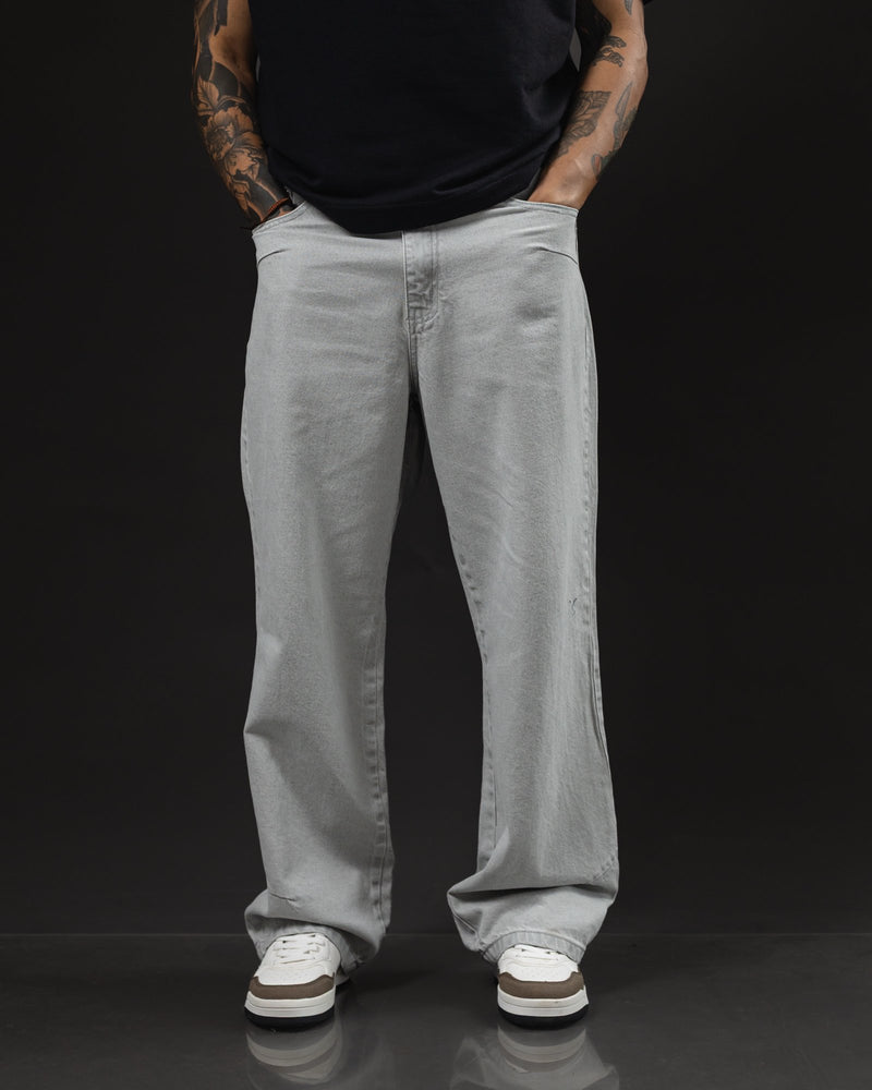 PANTALON BAGGY GRIS ICE