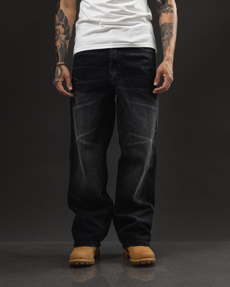 PANTALON BAGGY NEGRO MARCADO