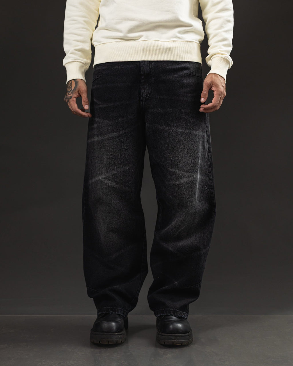 Pantalón Baggy Negro Marcado - foto 5