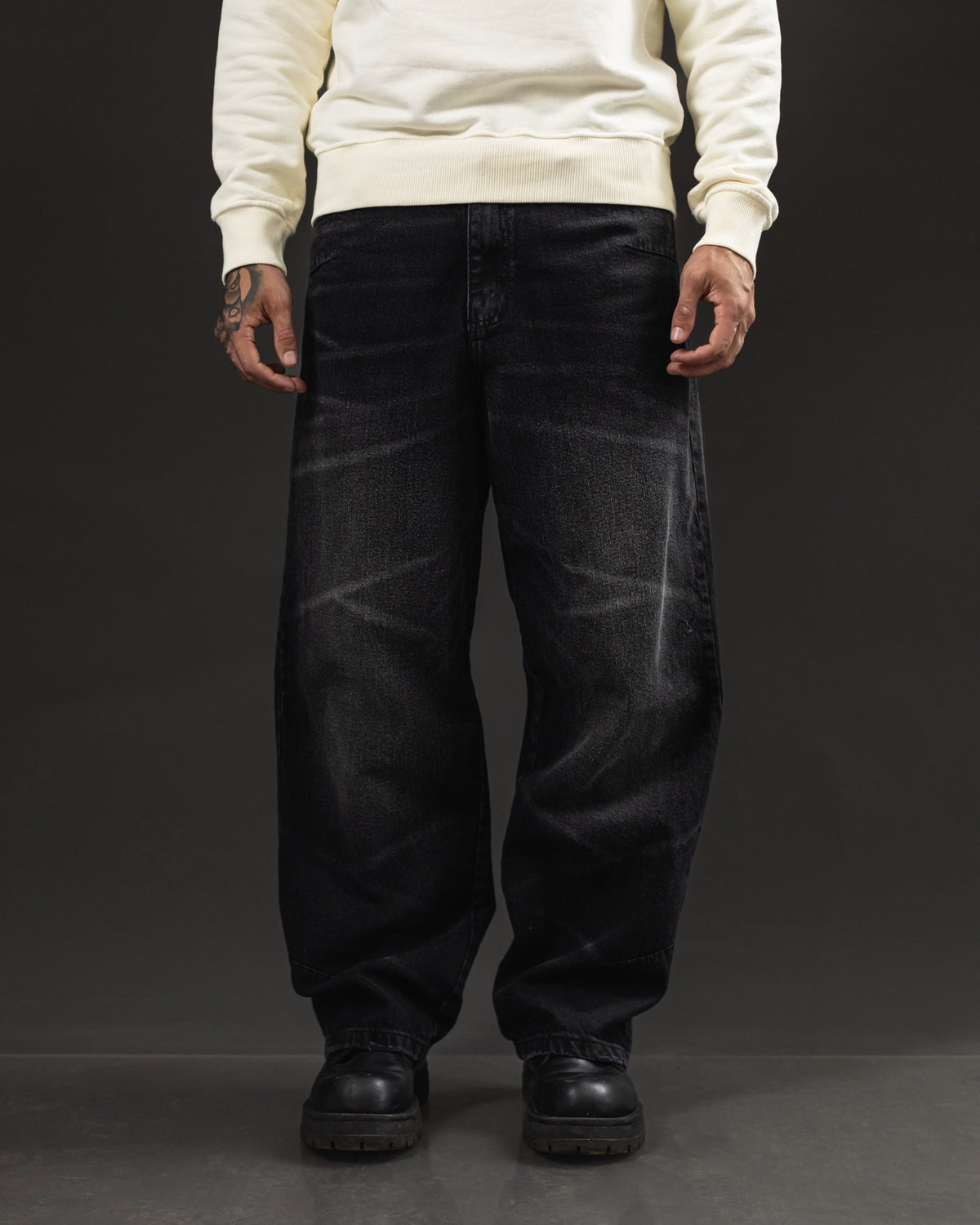Pantalón Baggy Negro Marcado - foto 5