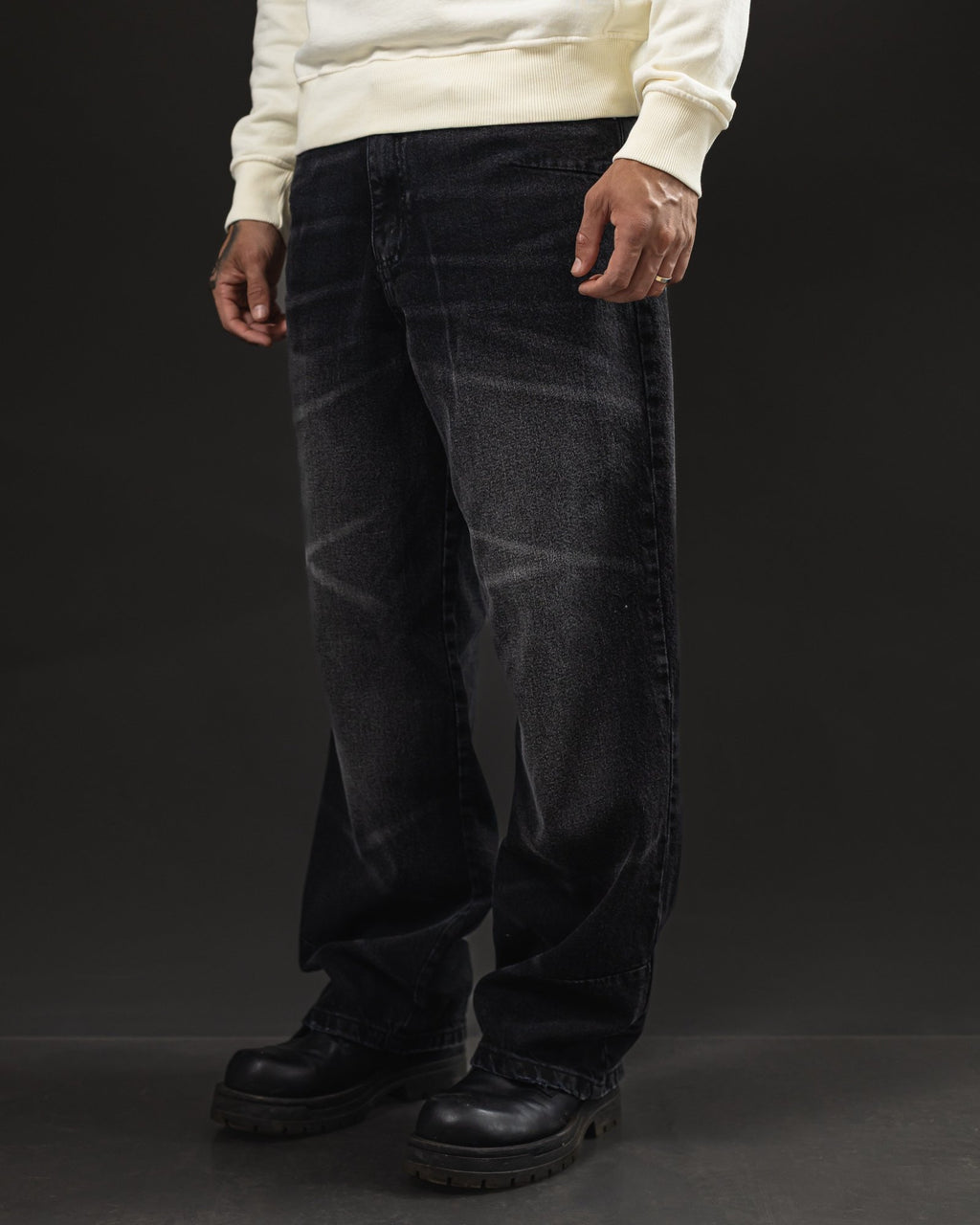 Pantalón Baggy Negro Marcado - foto 6