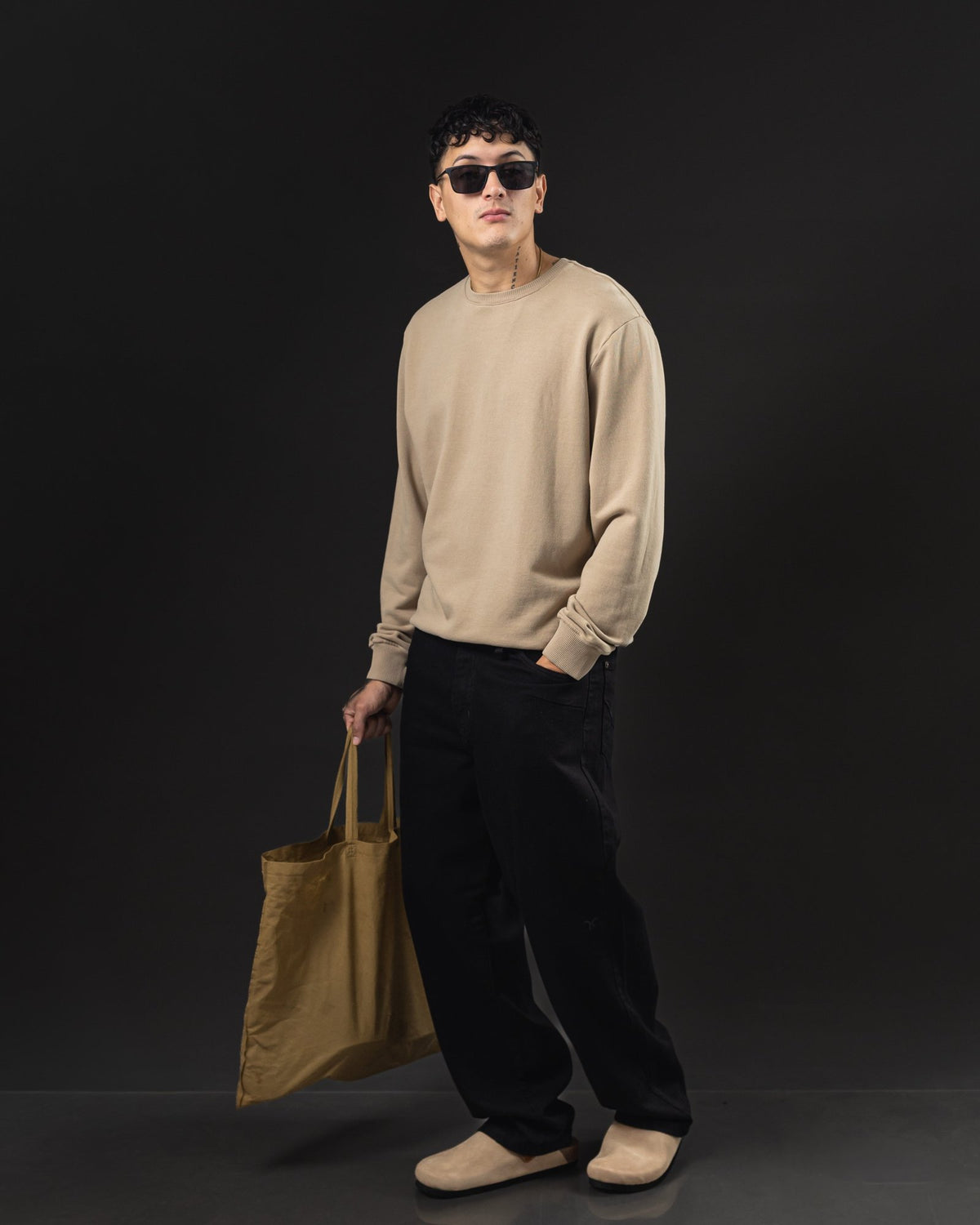 Pantalón Baggy Negro Oscuro - foto 1
