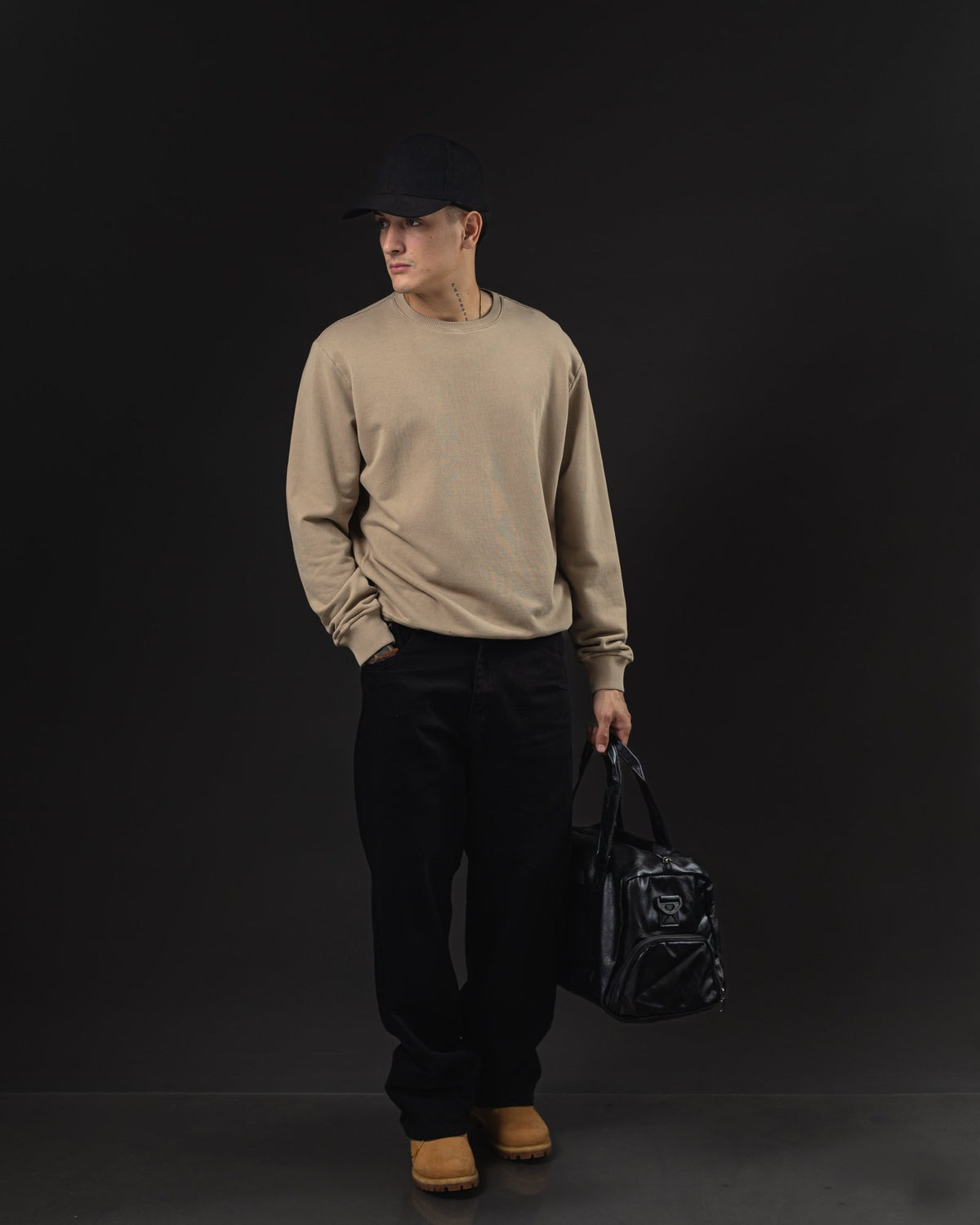 Pantalón Baggy Negro Oscuro - foto 2