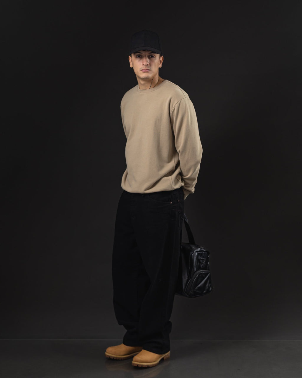 Pantalón Baggy Negro Oscuro - foto 3