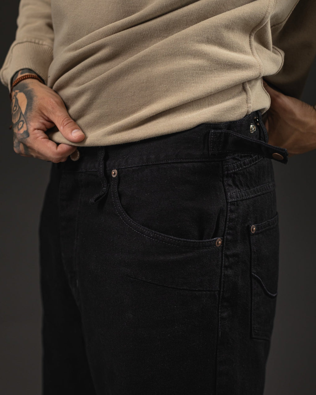 Pantalón Baggy Negro Oscuro - foto 6