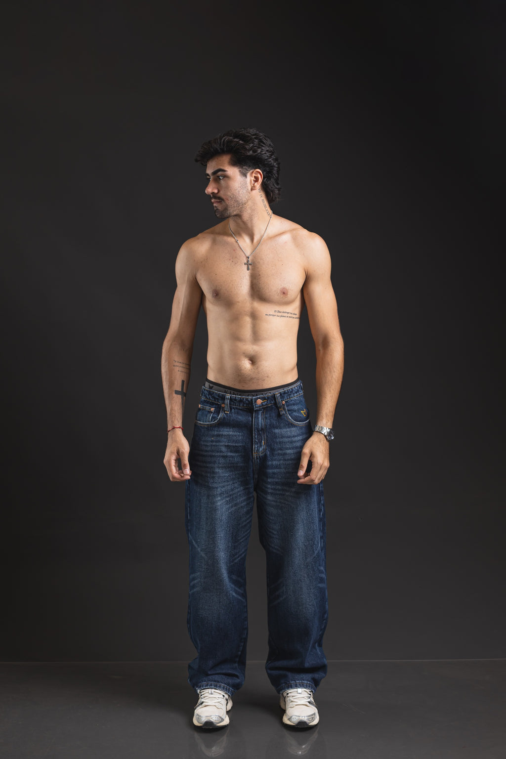 Pantalón baggy OTTO Blue Black - look completo
