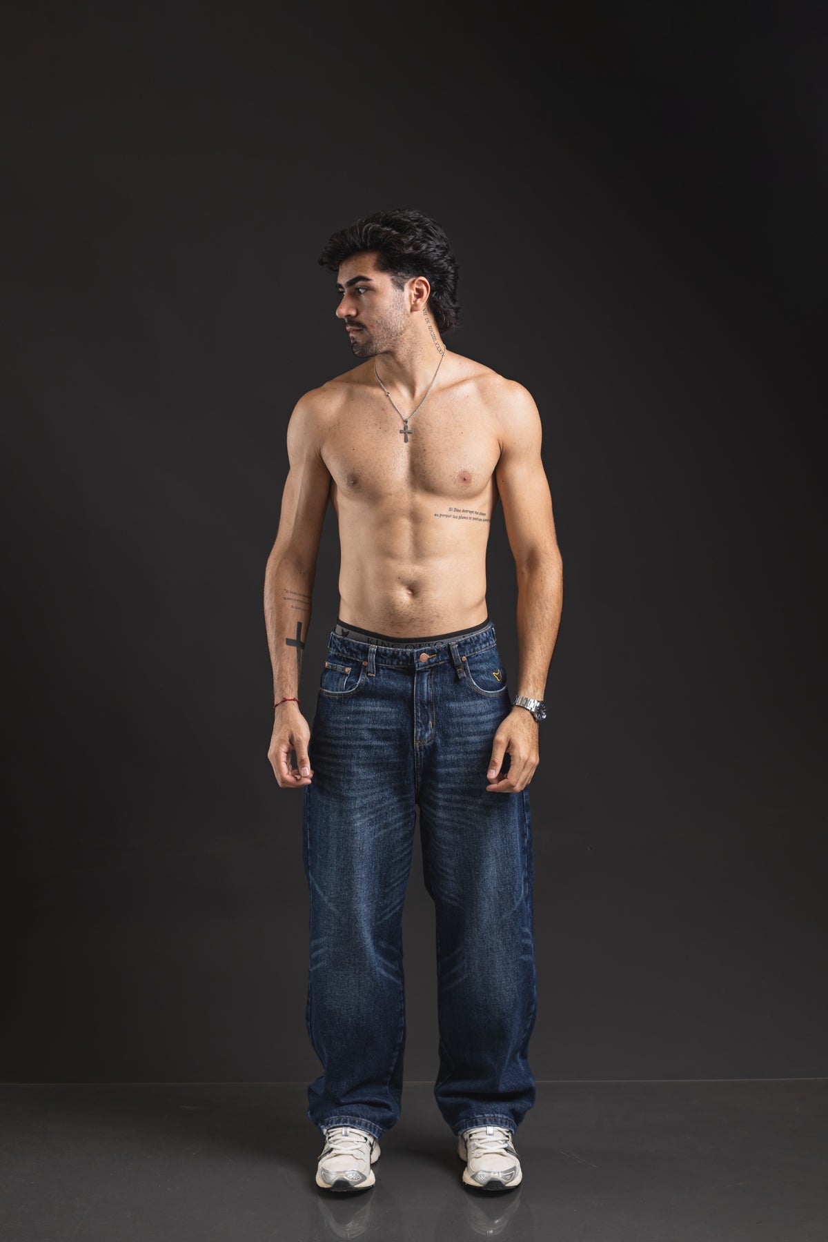 Pantalón baggy OTTO Blue Black - look completo
