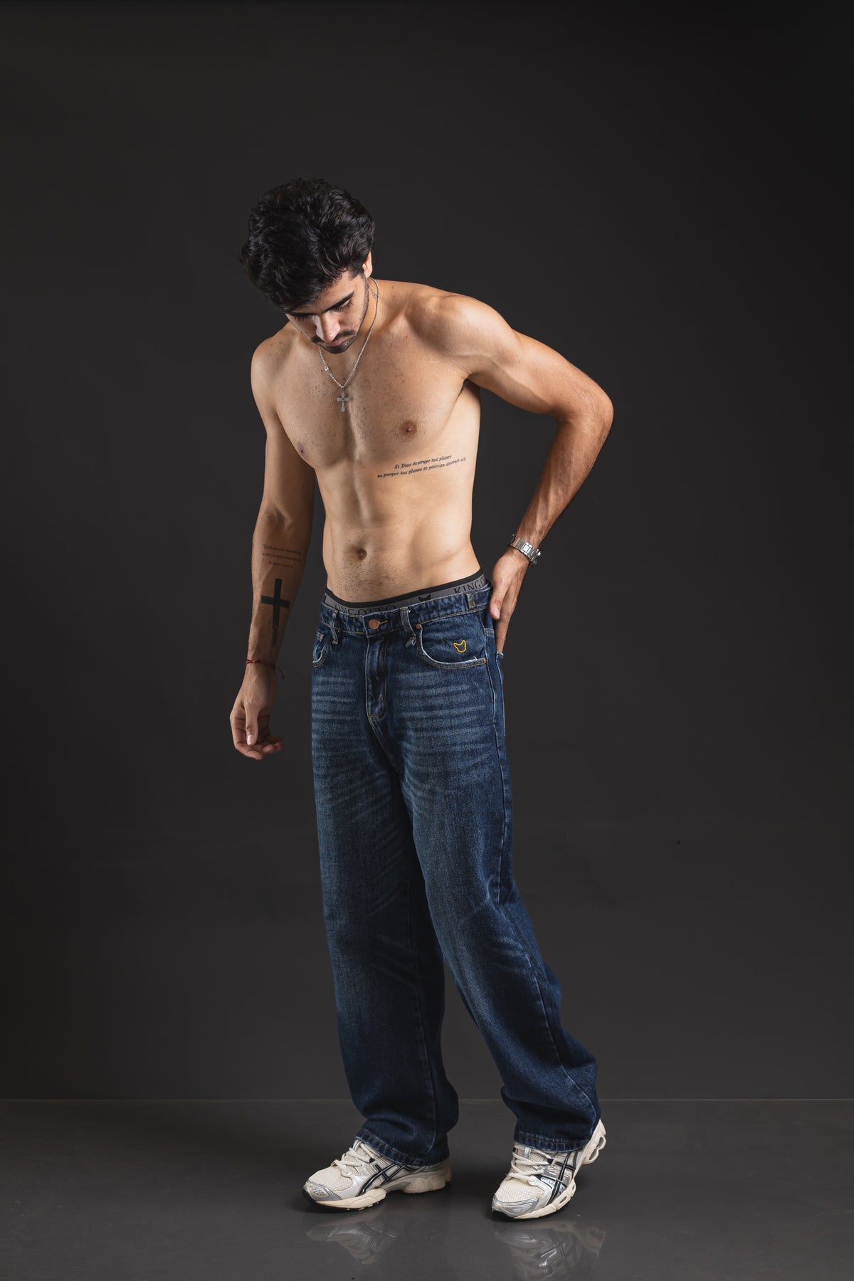 Pantalón baggy OTTO Blue Black - look completo