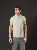 Polo OTTO New Basic crema/blanco – look completo