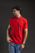 Polo OTTO Basic rojo – look completo
