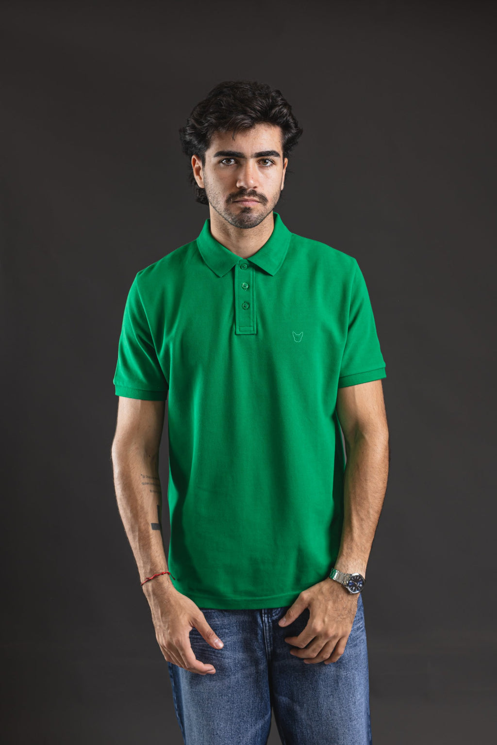 Polo OTTO Basic verde – look completo