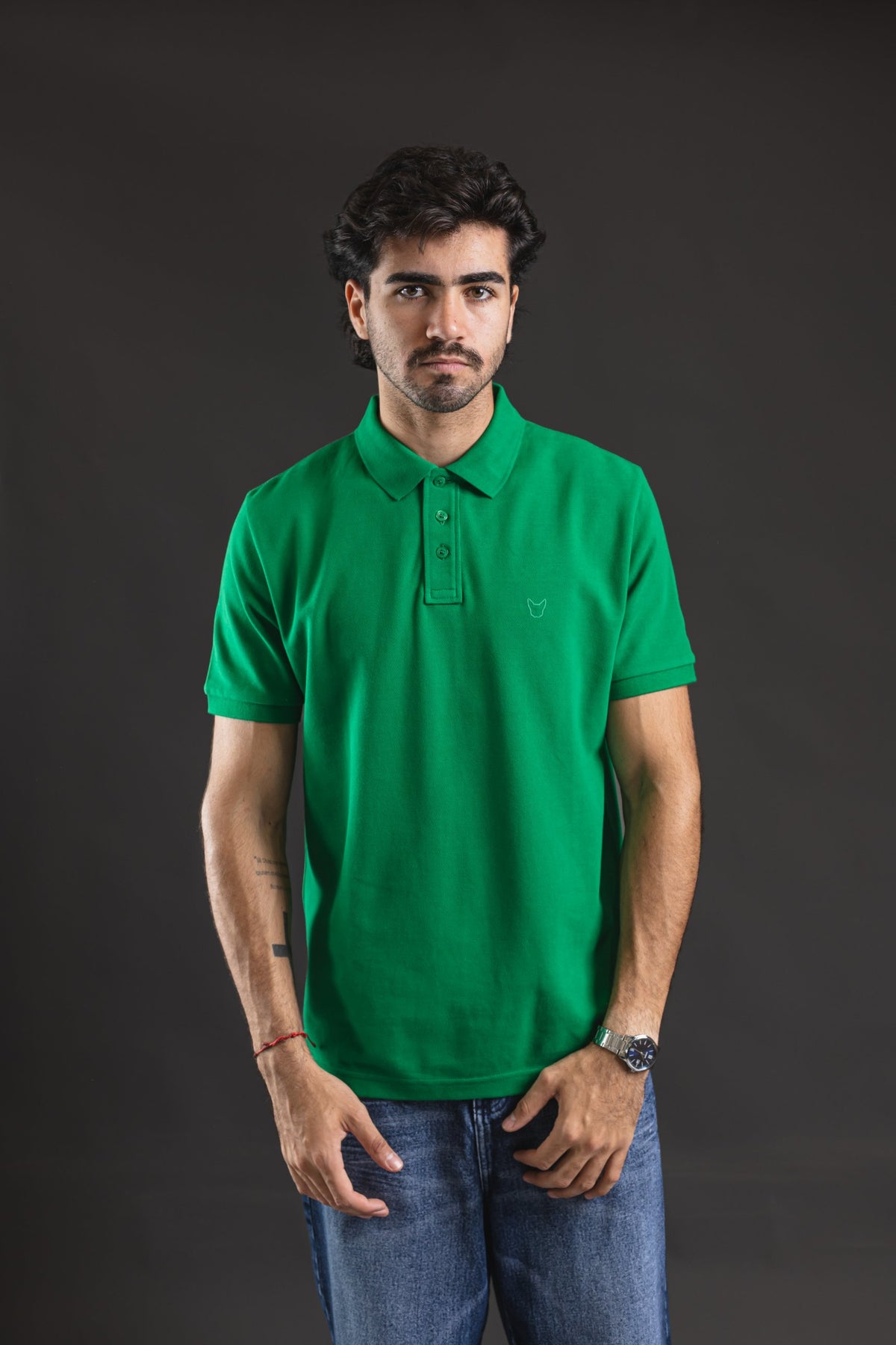 Polo OTTO Basic verde – look completo