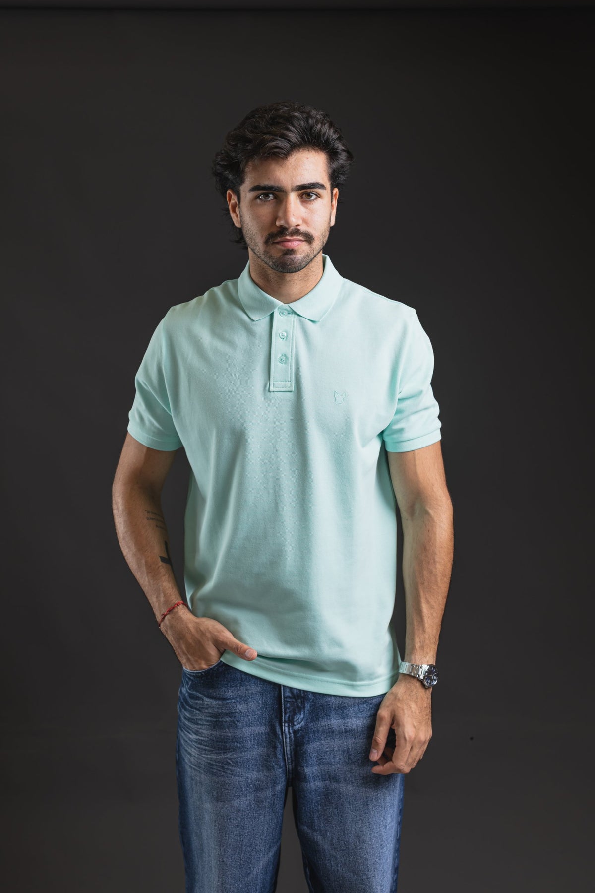 Polo OTTO New Basic verde agua – look completo