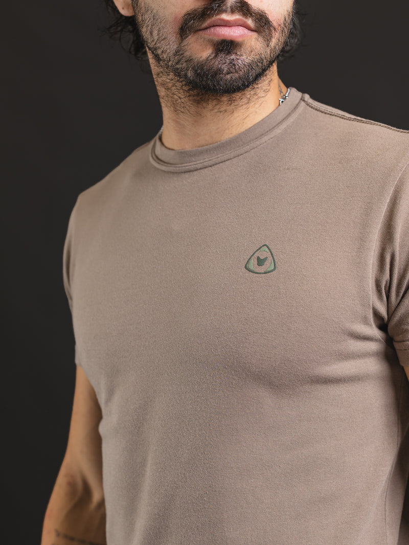 T-SHIRT OTTO BASIC TRIANGLE BEIGE OSC.